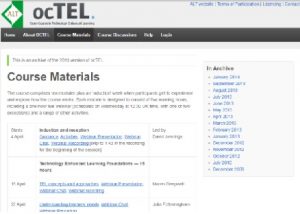 Screenshot of the ocTEL course